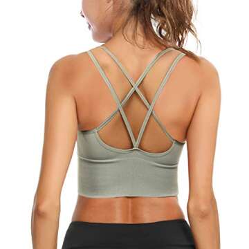 Enjoyoself 3 Pack Womens Strappy Sports Bra for Yoga Running Athletic Gym Workout Fitness Tank Tops