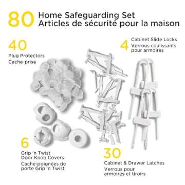 Safety 1st Home Safeguarding and Childproofing Set (80 Pcs), White