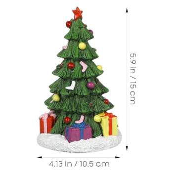 POPETPOP Christmas Aquarium Decoration Christmas Tree Resin Fish Tank Decoration Micro Landscape Ornaments for Holiday Aquarium Supplies Table Decor