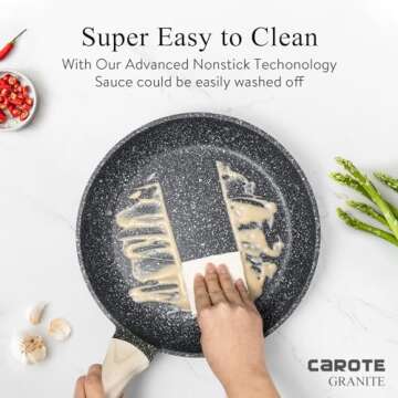 Nonstick Granite Cookware Set - CAROTE 8-Piece