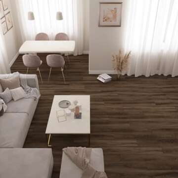 Lucida Surfaces Luxury Vinyl Flooring | Interlocking Flooring for DIY Installation | 10 Wood-Look Planks | MaxCore Pro | Box of 10 Planks | 24.5 Sq. Feet