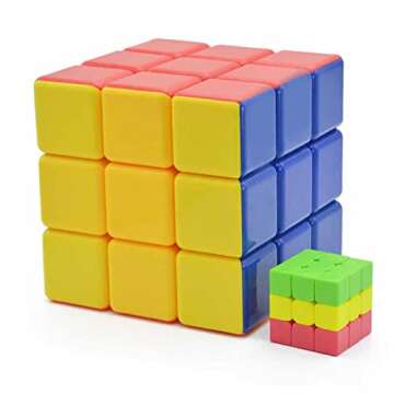 ZY-Wisdom Super Cube 3x3x3 Big Cube Stickerless Speed Cube 18cm Large Cube Puzzle Magic Cube Toy