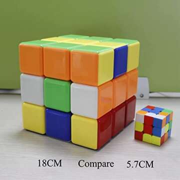 ZY-Wisdom Super Cube 3x3x3 Big Cube Stickerless Speed Cube 18cm Large Cube Puzzle Magic Cube Toy