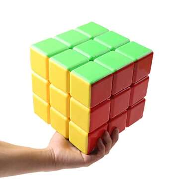 ZY-Wisdom Super Cube 3x3x3 Big Cube Stickerless Speed Cube 18cm Large Cube Puzzle Magic Cube Toy