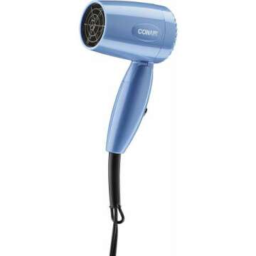 Conair Travel Hair Dryer with Dual Voltage | 1600W Compact & Folding Handle