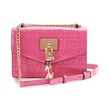 DKNY Elissa Small Shoulder Bag, Electric Pink Multi Legacy