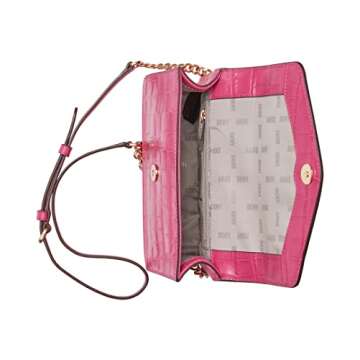 DKNY Elissa Small Shoulder Bag, Electric Pink Multi Legacy