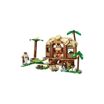 LEGO Super Mario Donkey Kong’s Tree House Expansion Set, Buildable Game with 2 Collectible Super Mario Figures Donkey Kong and Cranky Kong, Fun Birthday Gift for 8-10 Year Old Kids, 71424