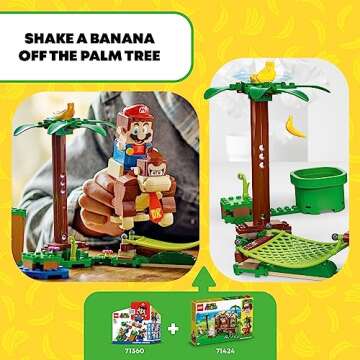 LEGO Super Mario Donkey Kong’s Tree House Expansion Set, Buildable Game with 2 Collectible Super Mario Figures Donkey Kong and Cranky Kong, Fun Birthday Gift for 8-10 Year Old Kids, 71424