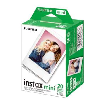 Fujifilm INSTAX Mini Instant Film 2 Pack = 20 Sheets (White) for Fujifilm Mini 8 & Mini 9 Cameras, Model:4332059078