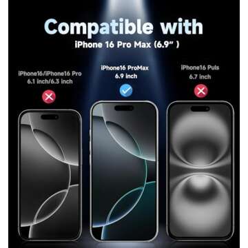 MAGIC JOHN 2 Pack Tempered Glass Screen Protector for iPhone 16 Pro Max