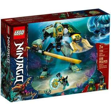 LEGO NINJAGO Lloyd’s Hydro Mech 71750 Building Kit, Underwater Playset with NINJAGO Lloyd and Mech; Role-Play Action for Boys and Girls Ages 7 and Up