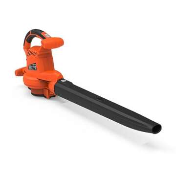 Yard Force 12A Electric Leaf Blower & Vacuum YF12BLV with 430 CFM Clearing Power, 140 MPH Air Speed, 2-Speed Control, 16:1 Mulching Ratio, Compact and Light Weight