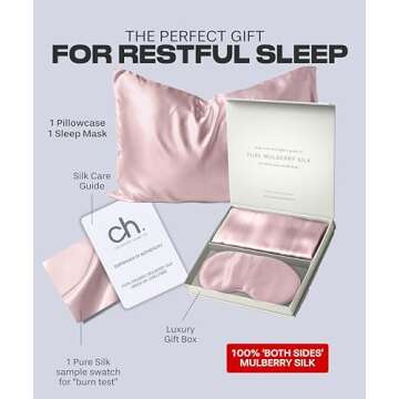 Silk Pillowcase Set for Hair & Skin - Pink Quartz