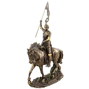 WU Joan of Arc on Horse Statue, Bronze, Leaders, Medieval, Collectible, Decoration