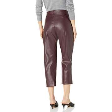 Catherine Catherine Malandrino Women's Landon Pants-Leather, grapewine, 12