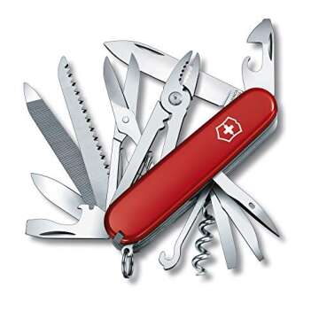 Victorinox Handyman Swiss Army Knife, 24 Functions, Swiss Made Pocket Knife with Large Blade, Screwdriver, Chisel and Pliers - Red