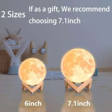 CPLA Moon Lamp Upgrade 128 Colors, Gifts for Girls Birthday, Teen Girl Gifts Trendy Stuff