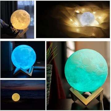 CPLA Moon Lamp Upgrade 128 Colors, Gifts for Girls Birthday, Teen Girl Gifts Trendy Stuff