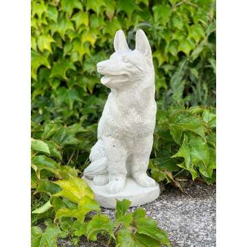 Custom German Shepherd Dog Statue for Garden Decor