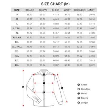 J.VER Men's Dress Shirts Cotton Stretch Long Sleeve Solid Formal Shirt Business Stain Shield Casual Button Down Shirts Black Small