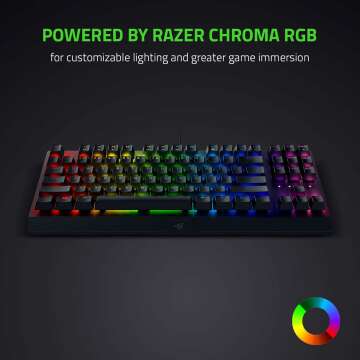 Razer BlackWidow V3 TKL Gaming Keyboard with Green Switches