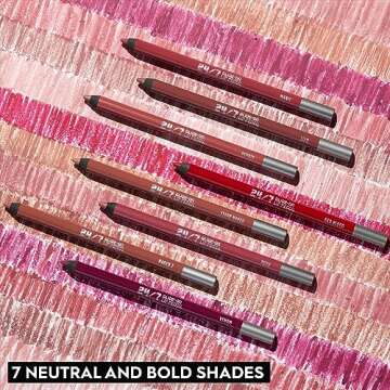 URBAN DECAY 24/7 Glide-On Waterproof Lip Pencil (Peyote - Metallic Dusty Mauve Rose), Smudge-Proof, Longwearing Lip Liner, Smooth & Creamy Colors, Moisturizing Formula with Vitamin E - 0.04 oz