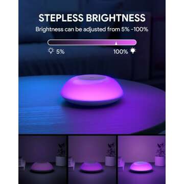 Night Light & Table Lamp for Bedroom - Adjustable Touch Control Bedside Lamps, RGB Color Changing Small Lamp - Night Light for Kids，Eye-Friendly LED Bedroom Lamps for Gifts