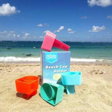 Multifunctional Beach Cup Holder Set - 4 Colors