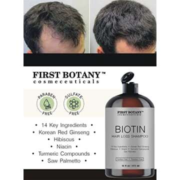 First Botany Cosmeceuticals, Hair Regrowth and Anti Hair Loss Shampoo