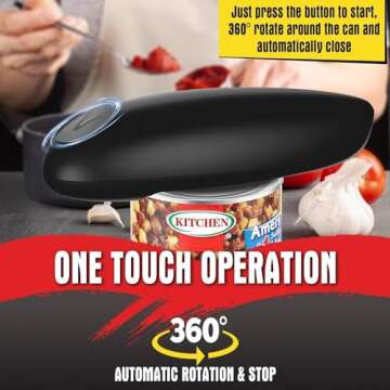 One-Touch Electric Can Opener for Seniors & Arthritis