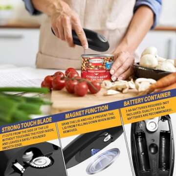 One-Touch Electric Can Opener for Seniors & Arthritis