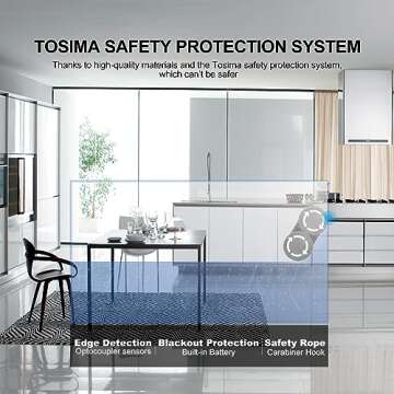 Tosima W2 Window Cleaner Robot, Automatic Cleaning with Intelligent Path Planning, 3800Pa Suction Power, Edge Detection Technology, Remote Control