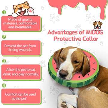 Dog Cone Collar for Small Medium Large Dogs for After Surgery, Pet Inflatable Neck Donut Collar Soft Protective Recovery Cone for Dogs and Cats - Alternative E Collar Does not Block Vision - Red,XL