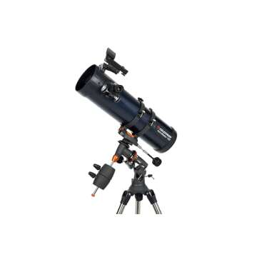 Celestron - AstroMaster 130EQ Newtonian Telescope - Reflector Telescope for Beginners - Fully-Coated Glass Optics - Adjustable-Height Tripod - Bonus Astronomy Software Package