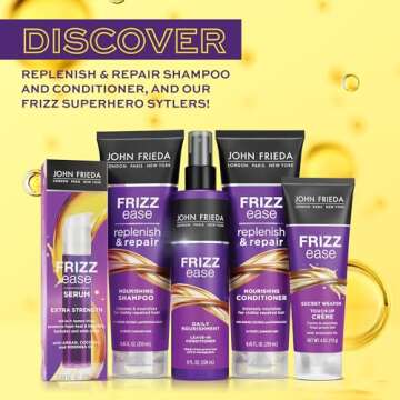 John Frieda Anti Frizz Shampoo With Argan and Coconut Oil for Damage, free from Paraben, Phthalate and Cruelty , Vegan Friendly 8.45 Oz Bottle