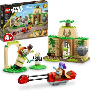 LEGO Star Wars Tenoo Jedi Temple 75358 Building Toy with Kai Brightstar and Yoda Figures, Star Wars Toy Starter Set with Easy and Playful Builds, Birthday Gift for 4 Year Olds