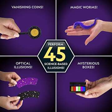 Blue Marble National Geographic Kids Magic Set - 45 Magic Tricks for Kids to Perform with Step-by-Step Video Instructions for Each Trick Provided by a Professional Magician, Toys for Boys and Girls