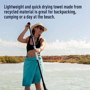 Sea to Summit Drylite Towel, Lightweight Camping and Travel Towel, X-Large (30 x 59 inches), Baltic Blue