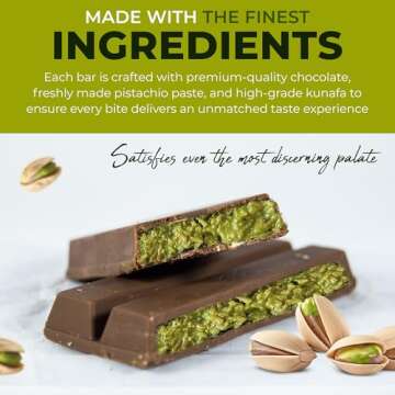 Handmade Dubai Chocolate Bar with Pistachio 14oz