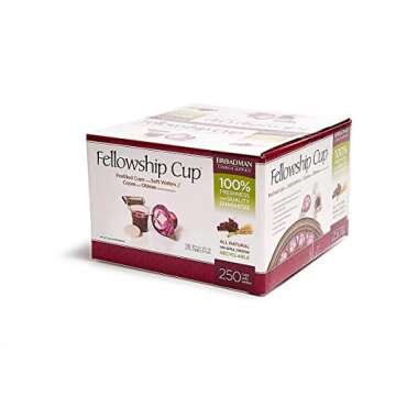 Broadman Church Supplies Pre-filled Communion Fellowship Cup, Juice and Wafer Set, 250 Count