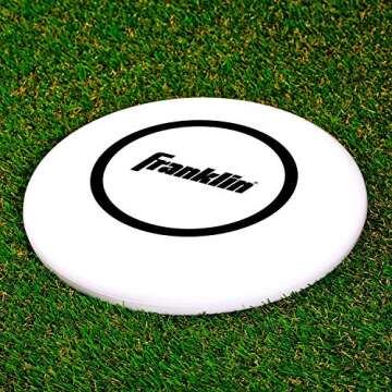 Franklin Sports Flying Disc - Sport Disc for Beach, Backyard, Lawn, Park, Camping and More - 140 Gram Disc - Perfect for Dogs - Great for All Ages, White