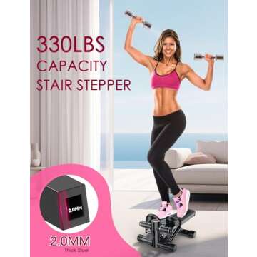 KitGody Mini Stepper with Resistance Bands for Home