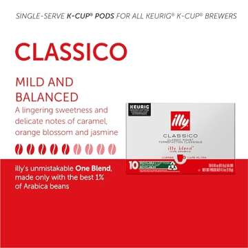 Illy Classico Medium Roast K-Cup Pods - 10 Count