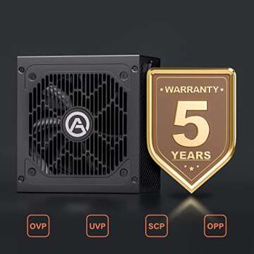 ARESGAME 500W Power Supply - Bronze Certified, 5yr Warranty