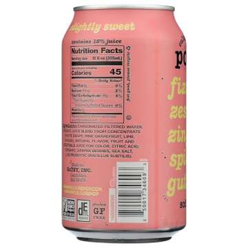 Culture Pop Soda Pink Grapefruit Soda, 12 FZ