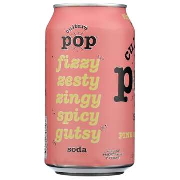 Culture Pop Soda Pink Grapefruit Soda, 12 FZ