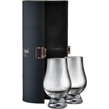 GLENCAIRN Whisky Glasses - Set of 2 with Travel Case for Connoisseurs