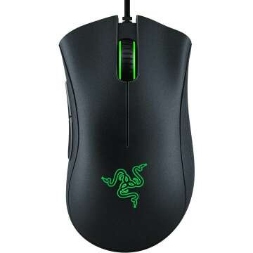 Razer DeathAdder Essential Gaming Mouse - 6400 DPI, 5 Buttons, Rubber Grips