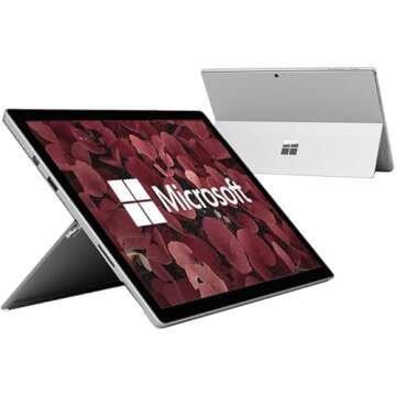 Microsoft Surface Pro 7+ Tablet 12.3 Inch PixelSense Touchscreen Display with Keyboard, Intel Core i5-1135G7 CPU, 8GB RAM, 256GB SSD, Wi-Fi + Bluetooth, Windows 10 (Renewed)